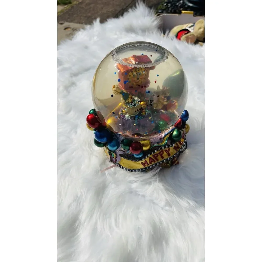Radko‎ 2001 New Year Musical Snow Globe Huge Oversized